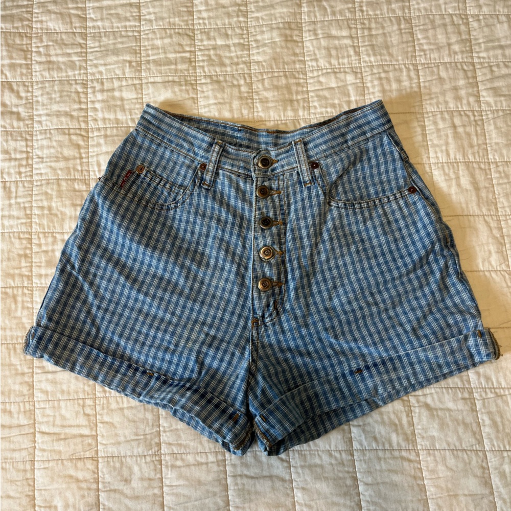 Vintage Lei gingham rider shorts